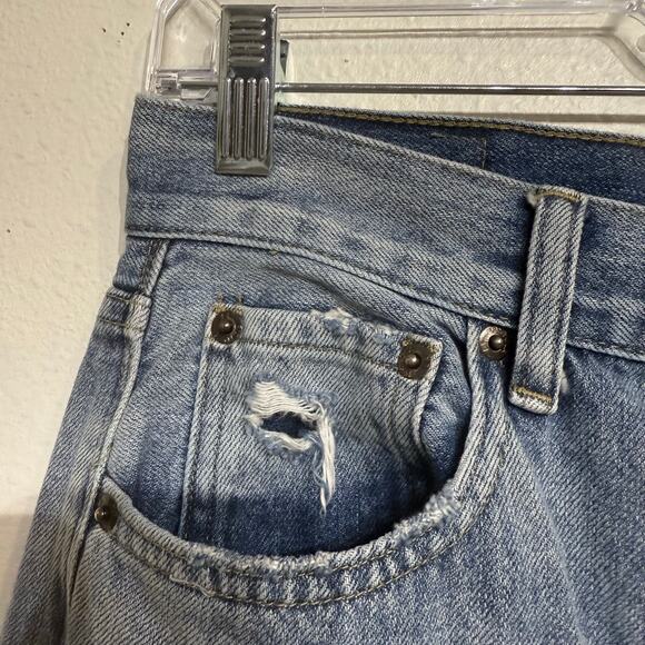 Pistola Cassie Distressed High Rise Straight Leg Jeans Sz 27 - Picture 6 of 16